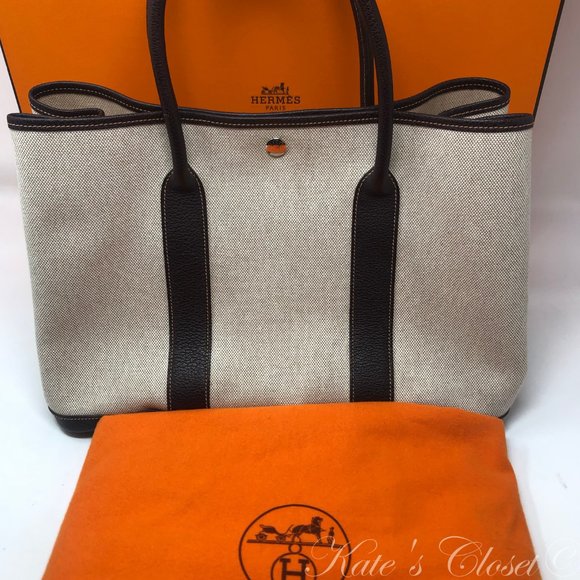 HERMES Garden Party Canvas Beige - Picture 2 of 16